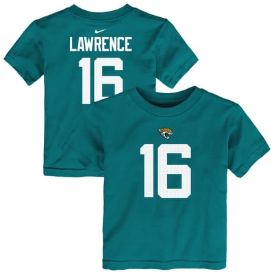 Trevor Lawrence Jacksonville Jaguars Nike Toddler Player Name & Number T-Shirt - Teal