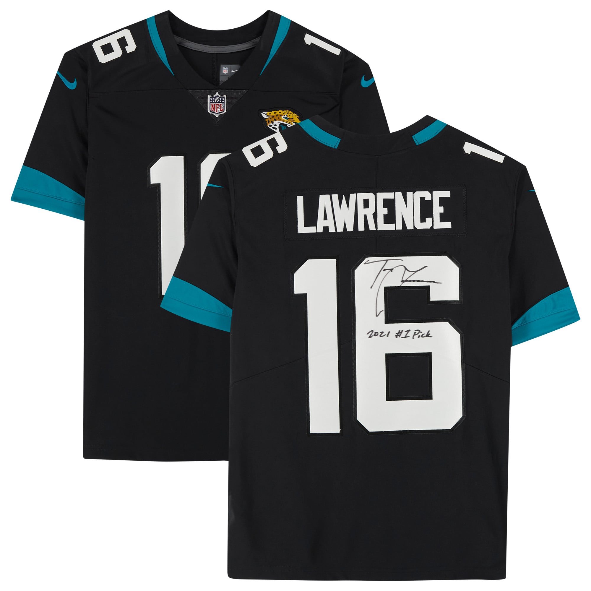 Trevor Lawrence Black Jacksonville Jaguars Autographed Nike