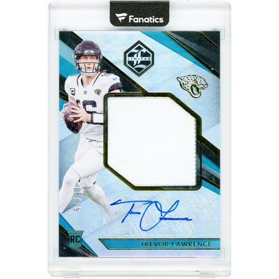 Trevor Lawrence Jacksonville Jaguars Autographed 2021 Panini Limited Dual-Color Relic RPA #143 #5/29 Rookie Card
