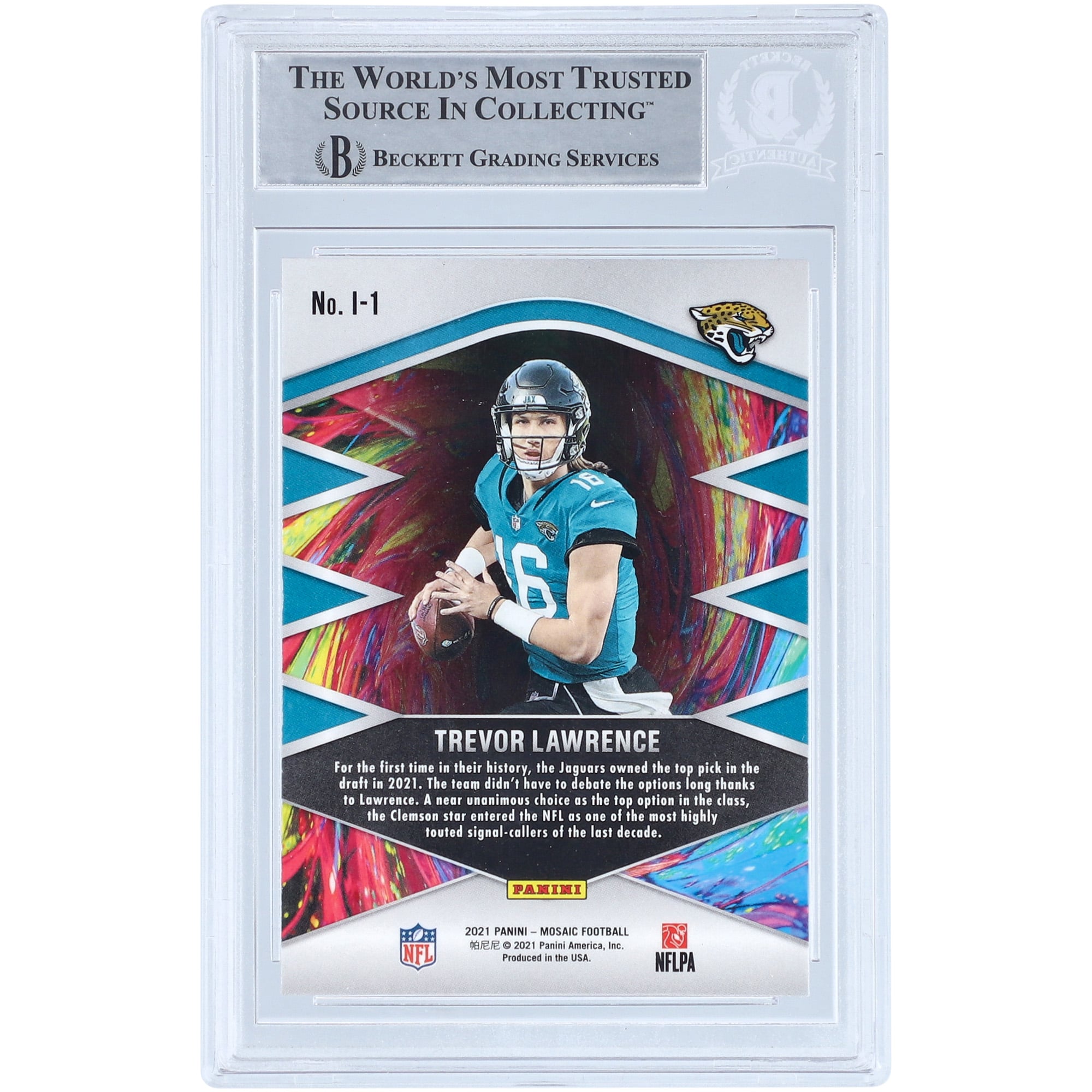 Trevor Lawrence Jacksonville Jaguars Autographed 2021 Panini