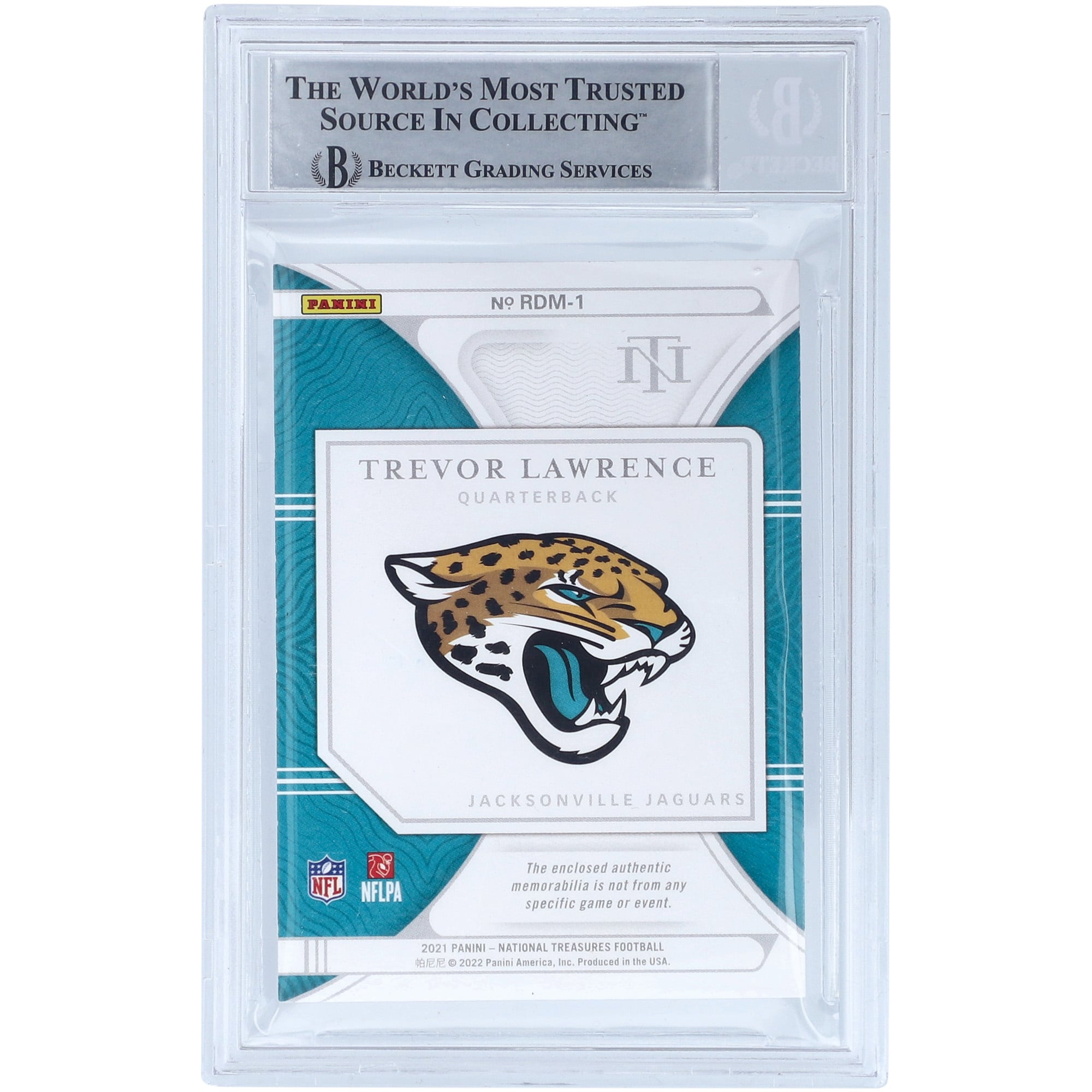 Trevor Lawrence Jacksonville Jaguars Autographed 2021 Panini