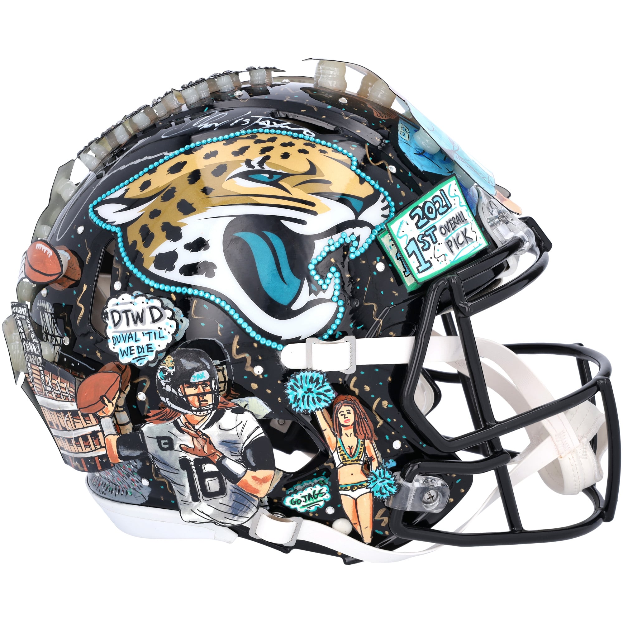 Trevor Lawrence Jacksonville Jaguars Autographed Helmet - Hand