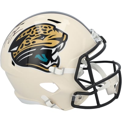 Trevor Lawrence Jacksonville Jaguars Autographed Fanatics Authentic Riddell Retro Speed Replica Helmet 