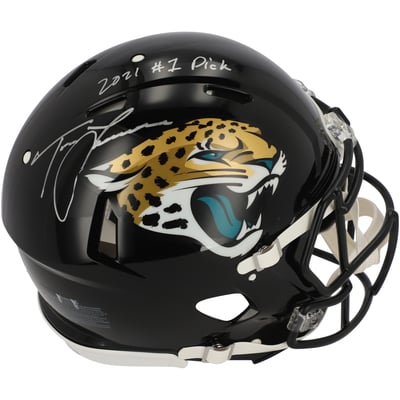 Trevor Lawrence Jacksonville Jaguars Fanatics Authentic Autographed Riddell Speed Authentic Helmet with "2021 #1 PICK" Inscription