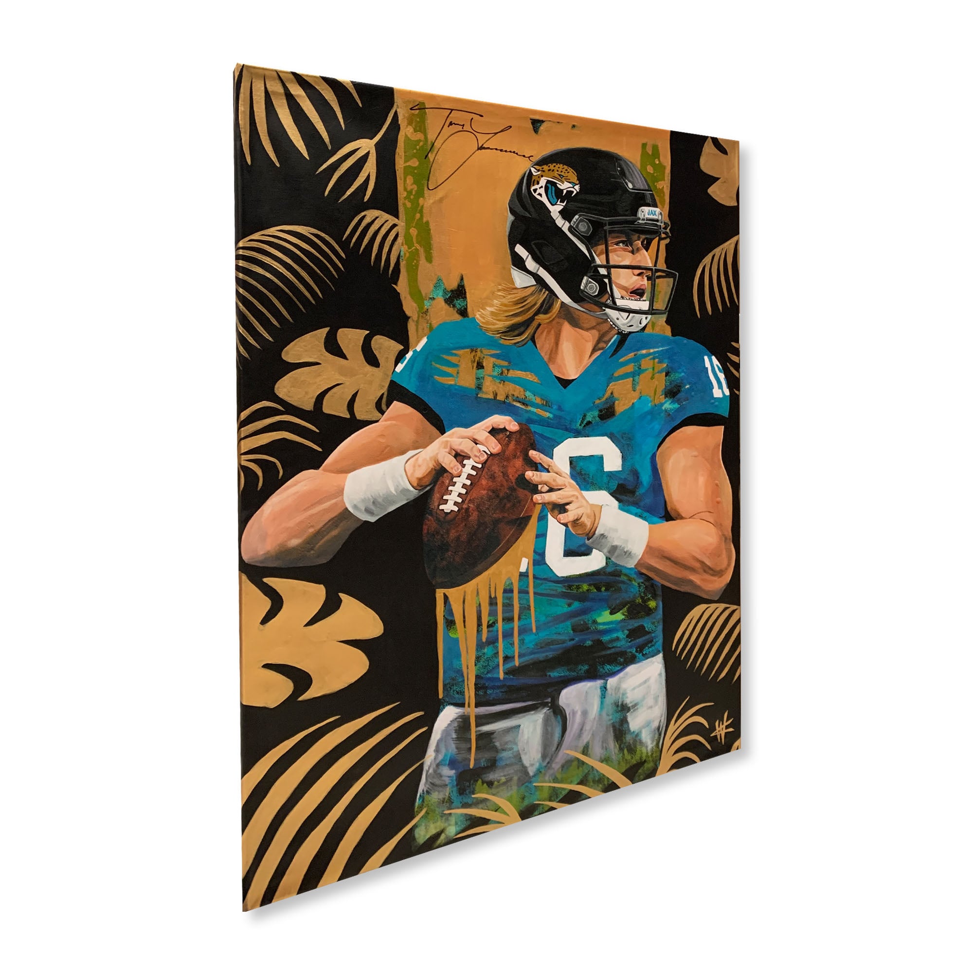 Trevor Lawrence Jacksonville Jaguars Autographed Stretched 30