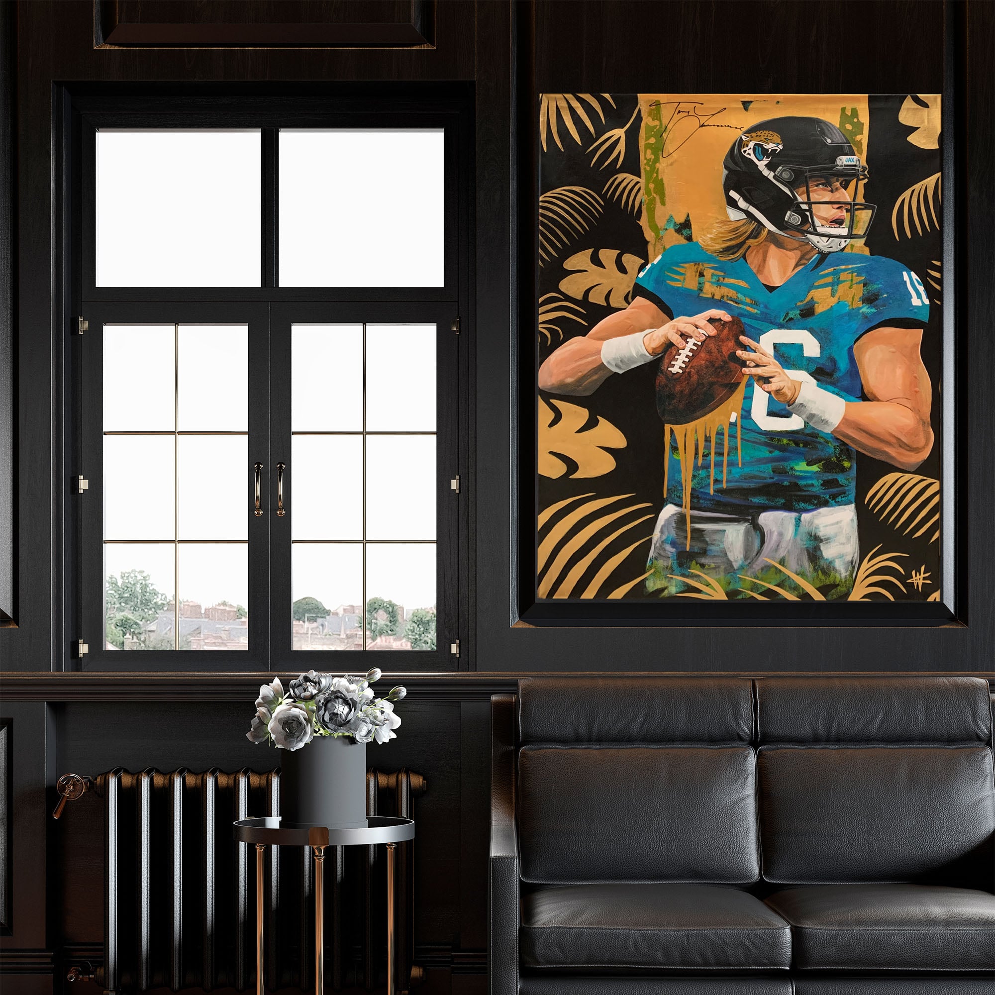 Trevor Lawrence Jacksonville Jaguars Autographed Stretched 30
