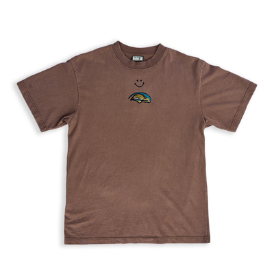 Jacksonville Jaguars x Del Campo Unisex Smiley Oversized T-Shirt - Brown