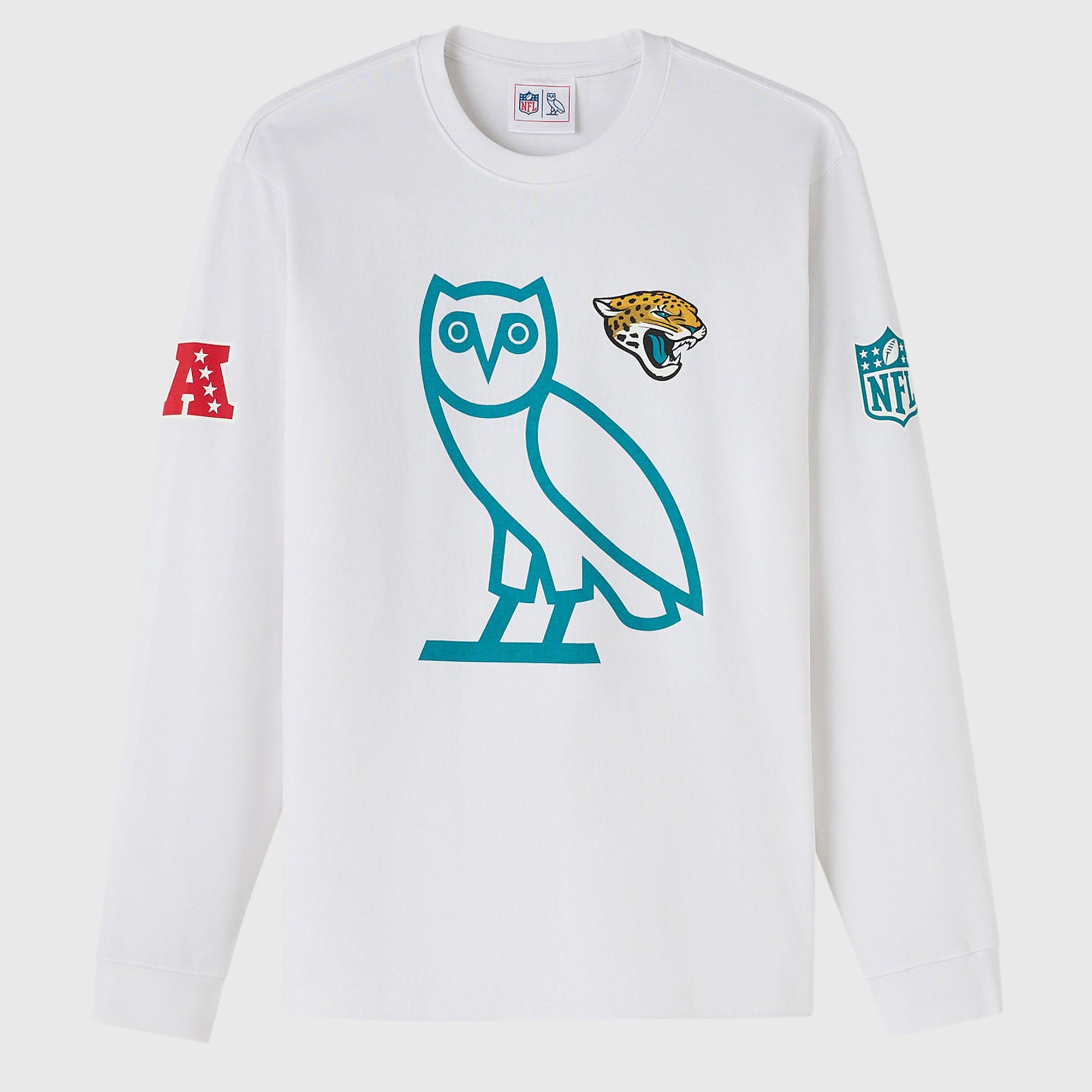 Unisex OVO x NFL White Jacksonville Jaguars Long Sleeve T-Shirt