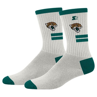  Jacksonville Jaguars PRO Compression Unisex Premiere Cushioned Crew Socks - Cream