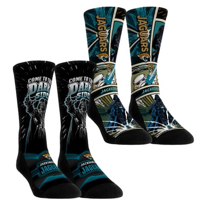  Jacksonville Jaguars Rock Em Unisex Star Wars Empire Two-Pack Crew Socks - Aqua
