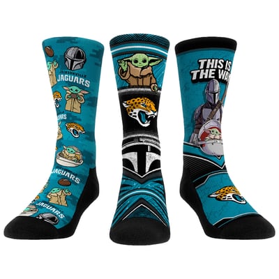  Jacksonville Jaguars Rock Em Unisex 3-Pack Mandalorian Crew Socks
