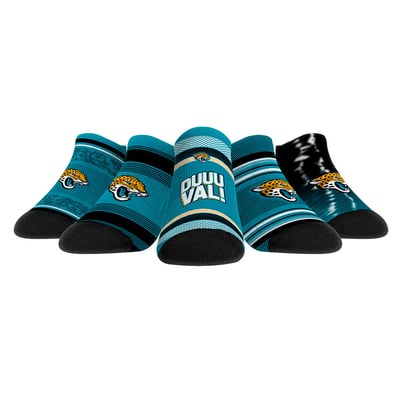  Jacksonville Jaguars Rock Em Unisex Super Fan Five-Pack Low-Cut Socks Set - 