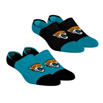 Jacksonville Jaguars Rock Em Unisex Two-Pack Team Color No Show Socks