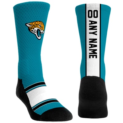  Jacksonville Jaguars Rock Em Unisex Custom Jersey Crew Socks - Teal