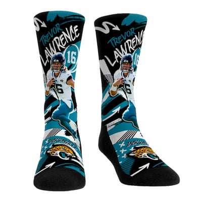 Trevor Lawrence Jacksonville Jaguars Rock Em Unisex Playmaker Crew Socks