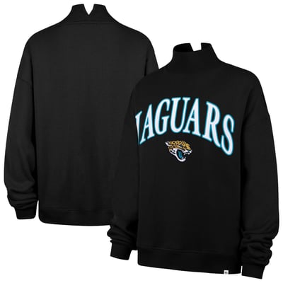 Jacksonville Jaguars '47 Women's Oversized Vantage Mock Neck Sweatshirt - Black