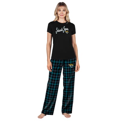  Jacksonville Jaguars Concepts Sport Women's Highland Sleep Set - Black