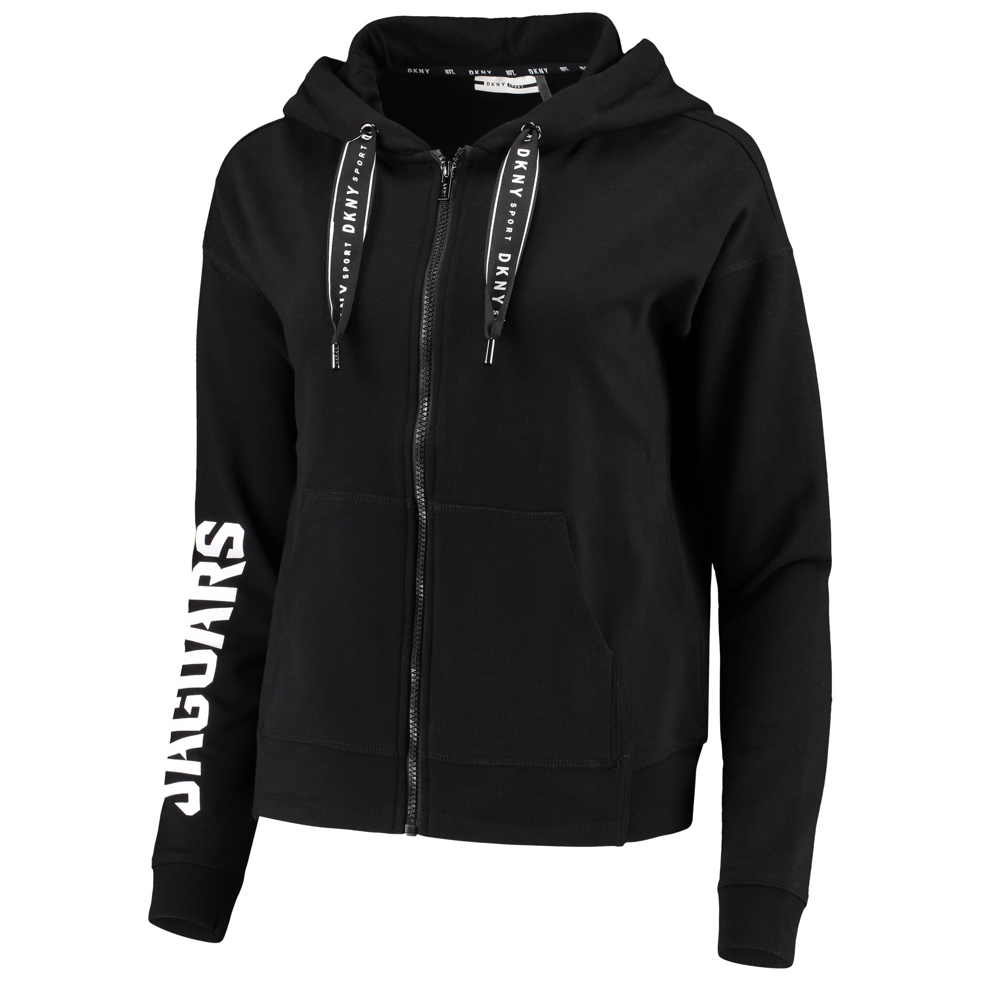 Women's DKNY Sport Black Jacksonville Jaguars Zoey Crop Full-Zip