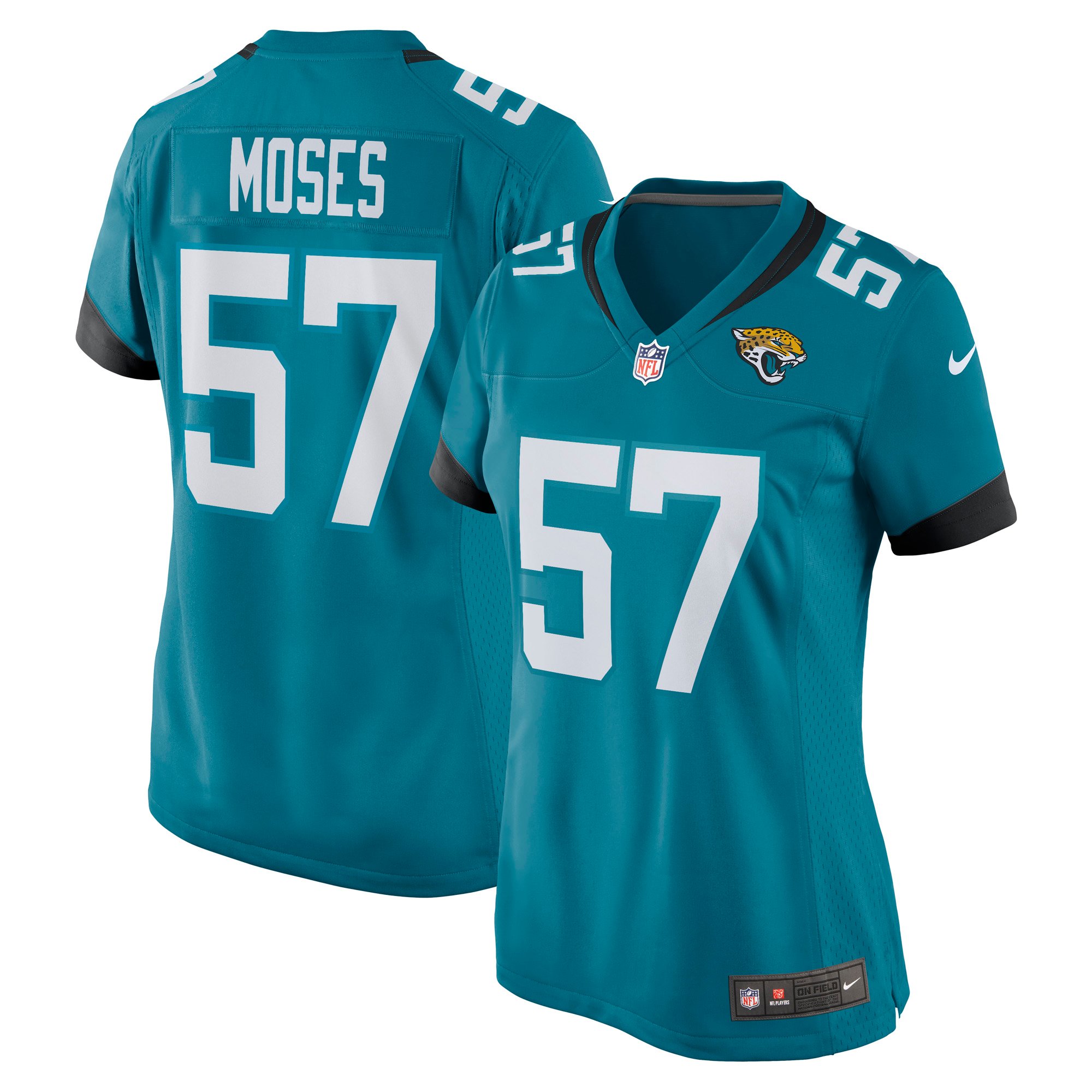 Women's Nike Dylan Moses Teal Jacksonville Jaguars Game Jersey