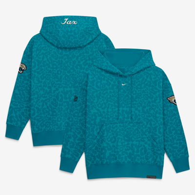  Jacksonville Jaguars Nike Women's 2026 Rivalries Collection Oversized Pullover Hoodie - Teal