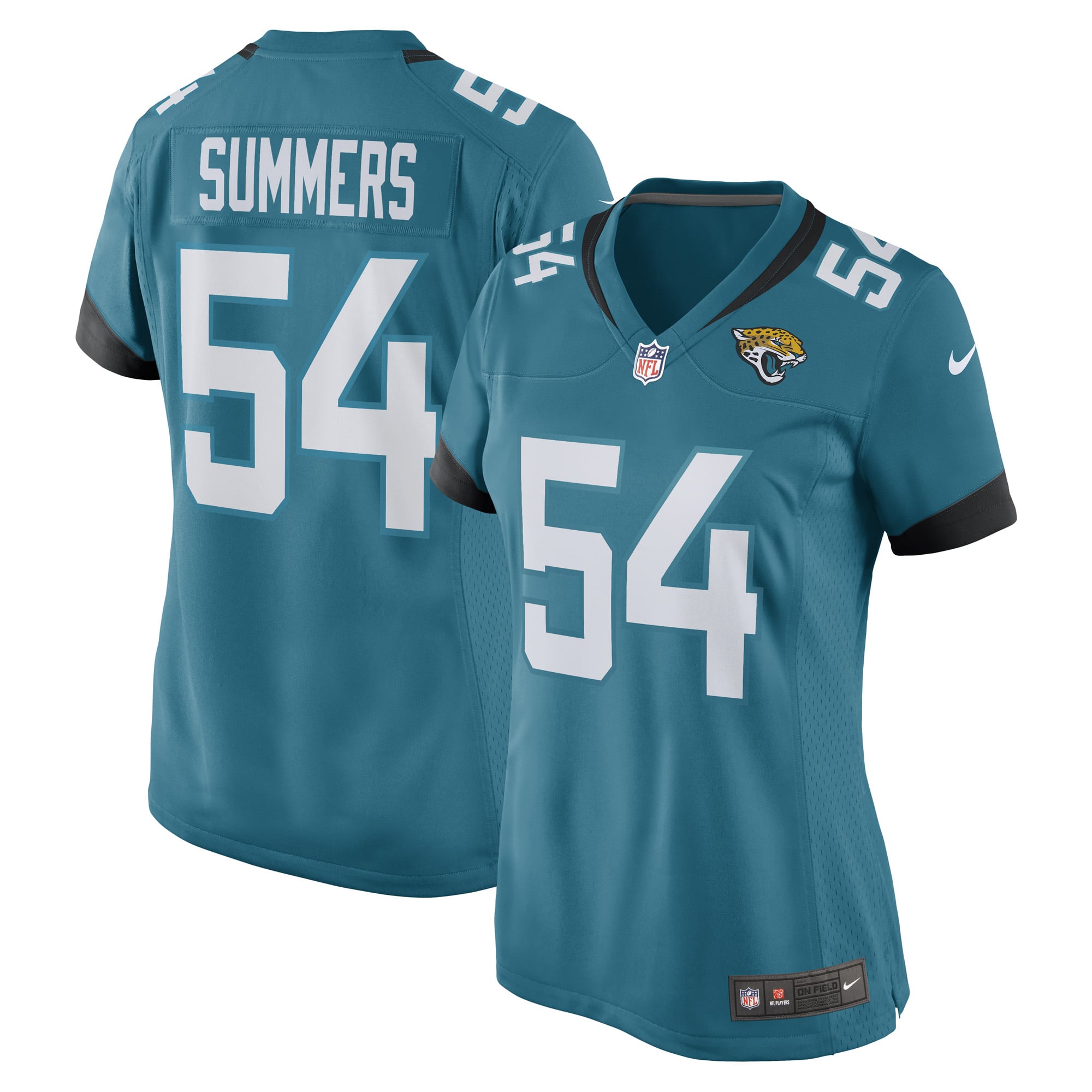 Women's Jacksonville Jaguars Ty Summers Nike Teal Game Player Jersey