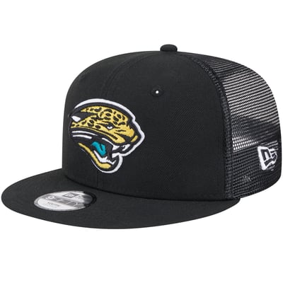 Jacksonville Jaguars New Era Youth Main Trucker Snapback Hat - Black