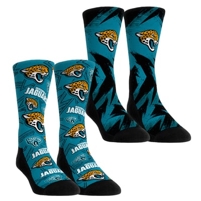  Jacksonville Jaguars Rock Em Youth Game Day Two-Pack Crew Sock Set - Blue