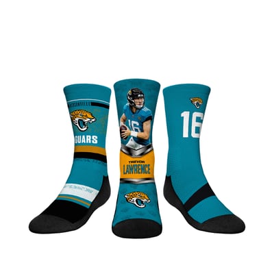 Trevor Lawrence Jacksonville Jaguars Rock Em Youth 3-Pack Crew Sock Set - Blue