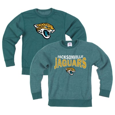  Jacksonville Jaguars Wes & Willy Youth Reversible Fleece Sweatshirt - Teal