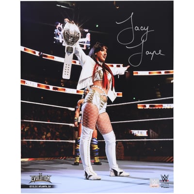 Jacy Jayne WWE Autographed Fanatics Authentic 16" x 20" Raising NXT Title Photograph 