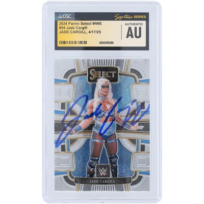 Jade Cargill WWE Autographed 2024 Panini Select #54 CGC Fanatics Witnessed Authenticated Card