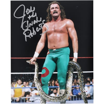 Jake "The Snake" Roberts WWE Autographed Fanatics Authentic 8" x 10" In Ring Holding Snake Photograph