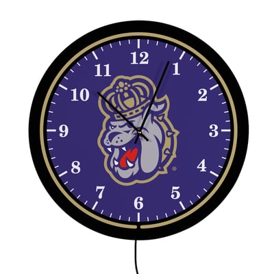 James Madison Dukes 18" Lighted Round LED Wall Clock