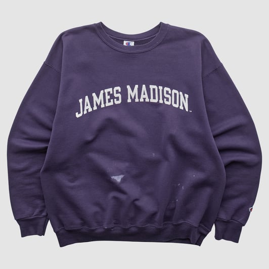 James Madison Dukes Champion 2000s Pullover Sweatshirt - Purple - M by Fanatics Real Vintage