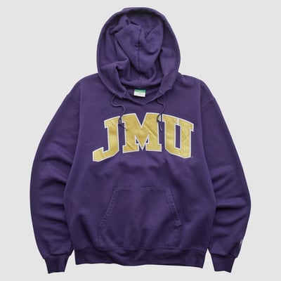James Madison Dukes Champion 2010s Hooded Pullover Sweatshirt - Purple - XS by Fanatics Real Vintage