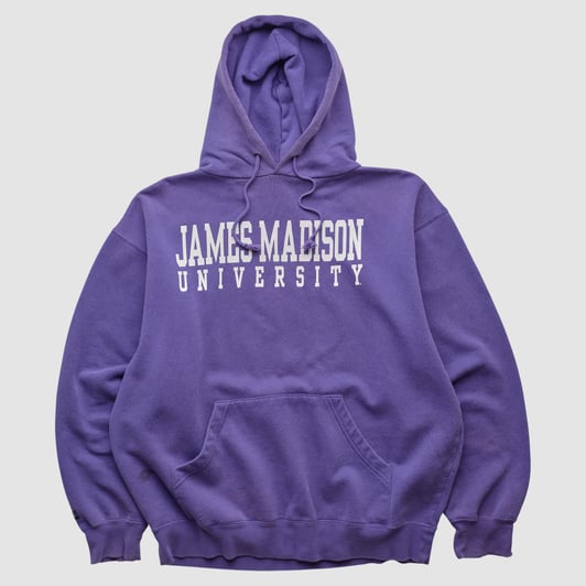 James Madison Dukes Jansport 2000s Hooded Pullover Sweatshirt - Purple - L by Fanatics Real Vintage