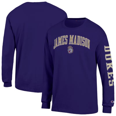 James Madison Dukes Champion Arch Logo Long Sleeve T-Shirt - Purple