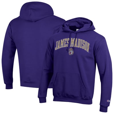 James Madison Dukes Champion Powerblend Hoodie - Purple