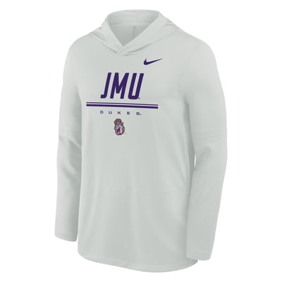  James Madison Dukes Nike Basketball Lightweight Dri-FIT Hoodie - Gray