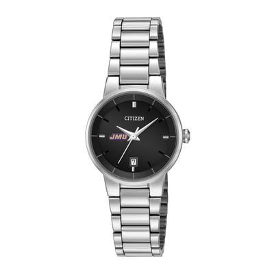 James Madison Dukes Citizen Watch Women's Black Dial Stainless Steel Watch - Silver