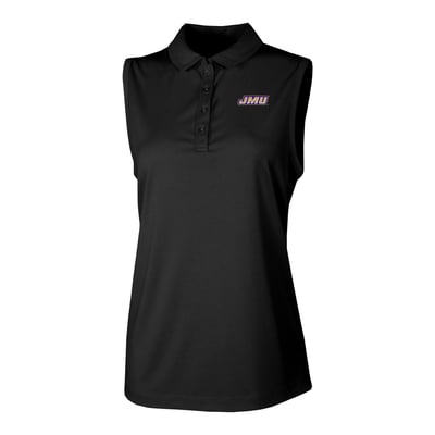  James Madison Dukes Columbia Women's Ace Flair Sleeveless Tank Polo - Black