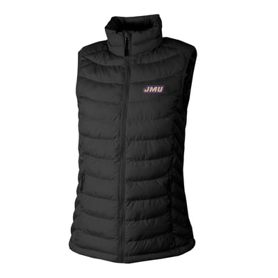  James Madison Dukes Columbia Women's Powder Lite II Omni-Heat Full-Zip Vest - Black