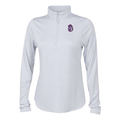  James Madison Dukes Columbia Women's Fairway Breeze Quarter-Zip Pullover - White