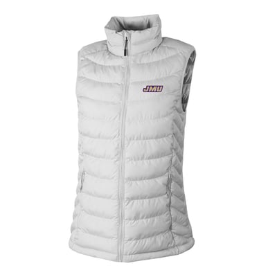  James Madison Dukes Columbia Women's Powder Lite II Omni-Heat Full-Zip Vest - White