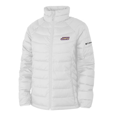  James Madison Dukes Columbia Women's Powder Lite II Omni-Heat Raglan Full-Zip Jacket - White