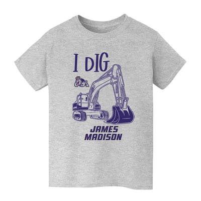 James Madison Dukes Vive La Fete Youth Excavator T-Shirt - Gray