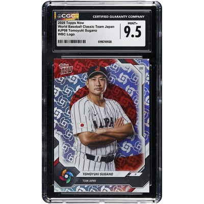 Tomoyuki Sugano Japan Baseball 2026 Topps Now World Baseball Classic Team Japan WBC Logo #JP08 CGC Authenticated MINT+ 9.5 Card