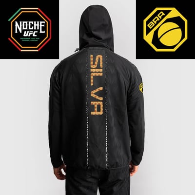 Jean Silva UFC Zenith by Venum Authentic Fight Night Noche Full-Zip Walkout Hoodie - Black