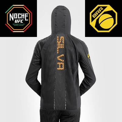 Jean Silva Women's UFC Zenith by Venum Authentic Fight Night Noche Full-Zip Walkout Hoodie - Black