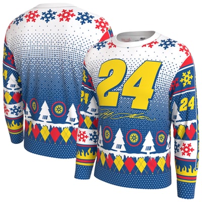 Jeff Gordon ProSphere Driver Holiday Sweater - White